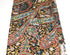 Brown Bohemian Floral Matte Satin Fabric Woven 2 yards